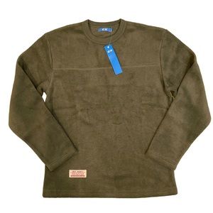 NWT Men’s M Green Fleece Pullover Sweater